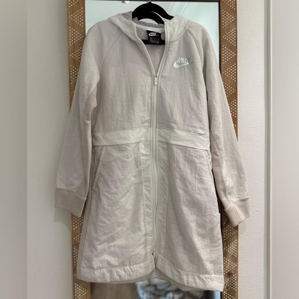 Kids Nike Light Beige Hooded Parka Jacket